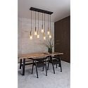Lucide pendant luminaire CORALIE square E27 IP20, gold matt, brass, transparent