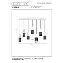 Lucide pendant luminaire CORALIE square E27 IP20, gold matt, brass, transparent