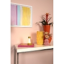 Lucide battery table lamp LORALI IP44, ochre yellow dimmable