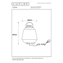 Lucide table lamp SISKA oval E27 IP20, smoky colour, black 