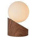 Lucide table lamp LEN round G9 IP20, wood, opal 