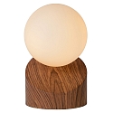 Lucide table lamp LEN round G9 IP20, wood, opal 