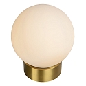 table lamp JORIT round E27 IP20, gold matt, brass, opal 