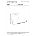 Lucide table lamp BECKY E27 IP20, grey, smoky colour 