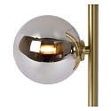 table lamp TYCHO 2 flames G9 IP20, gold matt, brass, smoky colour 