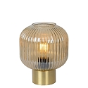 table lamp MALOTO round E27 IP20, amber, gold matt, brass 