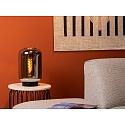 Lucide table lamp JOANET round E27 IP20, smoky colour, black 
