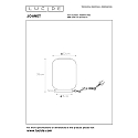 Lucide table lamp JOANET round E27 IP20, smoky colour, black 