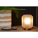 table lamp SUENO cylindrical E14 IP20, gold matt, brass, white 