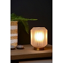 table lamp SUENO cylindrical E14 IP20, gold matt, brass, white 