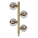 Lucide floor lamp TYCHO 4 flames G9 IP20, gold matt, brass, smoky colour 