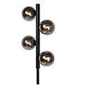Lucide floor lamp TYCHO 4 flames G9 IP20, smoky colour, black 