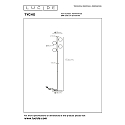 Lucide floor lamp TYCHO 4 flames G9 IP20, smoky colour, black 
