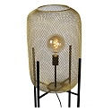 Lucide floor lamp MESH cylindrical E27 IP20, gold matt, brass, black 