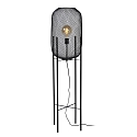 floor lamp MESH cylindrical E27 IP20, black 