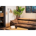 Lucide floor lamp JOANET square E27 IP20, smoky colour, black 