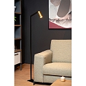 Lucide floor lamp SYBIL square GU10 IP20, gold matt, brass, black 