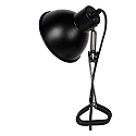 clamp lamp MOYS swivelling, rotatable, tiltable E27 IP20, black 