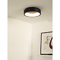 ceiling luminaire TALOWE LED round IP20, black, white dimmable