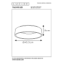 Lucide ceiling luminaire TALOWE LED round IP20, black dimmable
