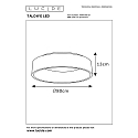 Lucide ceiling luminaire TALOWE LED round IP20, white dimmable