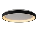 ceiling luminaire VIDAL LED round IP20, opal, black dimmable