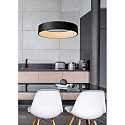 Lucide pendant luminaire TALOWE LED round IP20, black dimmable