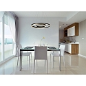 pendant luminaire TRINITI LED round IP20, black, white dimmable