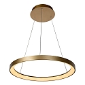 Lucide pendant luminaire VIDAL LED round IP20, gold matt, brass, opal dimmable