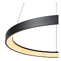 Lucide pendant luminaire VIDAL LED round IP20, opal, black dimmable