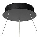 Lucide pendant luminaire VIDAL LED round IP20, opal, black dimmable