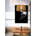 Lucide pendant luminaire ETTA round E27 IP20, wood, white