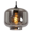 Lucide pendant luminaire MEDINE 3 flames, square E27 IP20, smoky colour, black