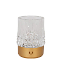 Lucide LED-Akku-Tischleuchte LILY, IP20, � 8cm, 3W 2700K 80lm, 3-stufiger Touch-Dimmer + USB-C Kabel, Acrylglas, Gold matt / Messing