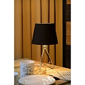 Lucide table lamp GITTA round E14 IP20, chrome, black 