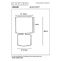 Lucide table lamp GREASBY round E14 IP20, beige 