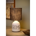 table lamp COSBY round E14 IP20, taupe, white 