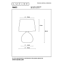 Lucide table lamp RAMZI round E14 IP20, beige 