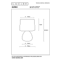 table lamp MARMO E14 IP20, black, white 