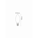 Lucide filament lamp candle C35 E14 4W 400lm 2700K 360� CRI >80