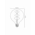 Lucide filament lamp globe G125 E27 5W 380lm 2200K 360� CRI >80