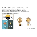 Lucide LED Outdoor Filamentlampe NORMAL A60 TWILIGHT SENSOR, � 6 cm, E27, 1x4W 2200K, Amber