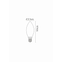 Lucide LED Filamentlampe KERZE, � 3,5 cm, E14, 1x3W 2200K, dimmbar, Amber
