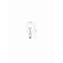 Lucide LED Leuchtmittel Tropfenform P45, � 4,5 cm, E14, 1x3W 2200K, dimmbar, Amber