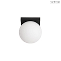 Lucide wall luminaire TASSA IP20, opal, black dimmable