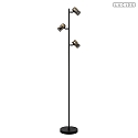 Lucide floor lamp UPTON 3 flames, swivelling, rotatable GU10 IP20, grey, black 