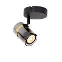 ceiling luminaire UPTON swivelling, rotatable GU10 IP20, grey, black 