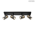 ceiling luminaire UPTON 4 flames, swivelling, rotatable GU10 IP20, grey, black 