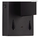 Lucide wall luminaire FINAN IP20, black 