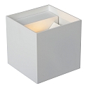 Lucide wall luminaire AXI LED up / down, square, adjustable, switchable IP54, white matt 